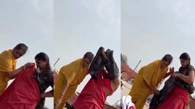 Mom & Daughter Outdoor Changing Clothes Secretly Recorded Viral Sex