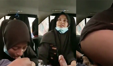 Sexy Hijabi Girl Giving Blowjob Dick Fucking Inside Car