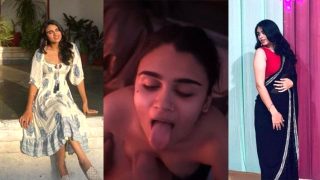 Cute Indian Babe Sucking Dick Fucking Both Hole Taking Cum MMS